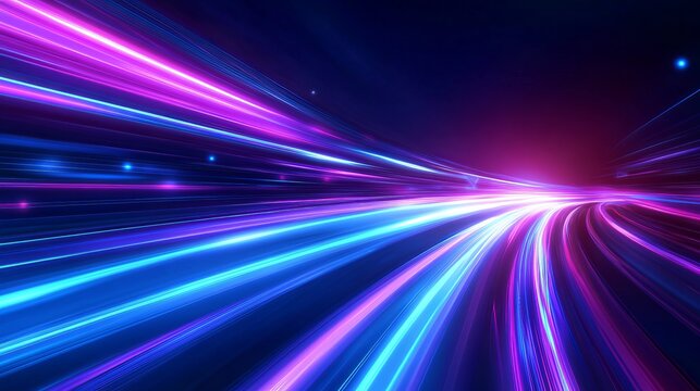Dynamic light trails creating a modern vibrant background, perfect for technology or futuristic designs that need a burst of energy and cool vibes