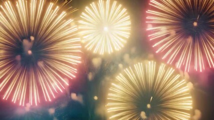 Colorful Fireworks Display at Night