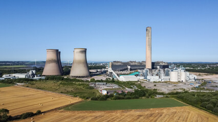 Aerial view of Fiddlers Ferry Power Station