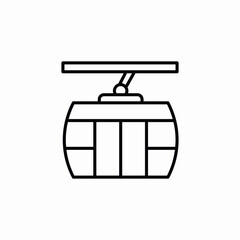 funicular cabin icon sign vector