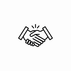 handshake deal icon sign vector