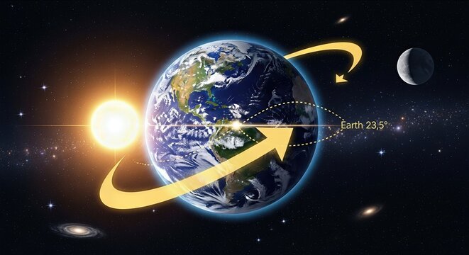 Planet rotation phenomenon: terrestrial spin, axial balance, cosmic motion, celestial rhythm, orbital pattern, universal harmony, astronomical order, global dynamic, natural cycle, geophysical flow