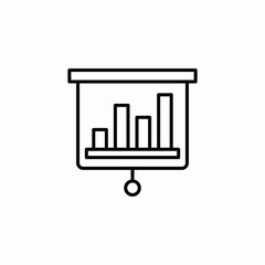 statistics presentation icon sign vector