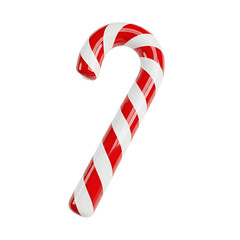 Fototapeta premium Festive candy cane isolated on black background perfect for the holidays