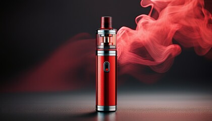 sleek red vape device modern vaporizer technology