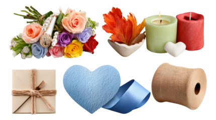 Romantic Floral Arrangement with Candles and Gift Accents for Special Occasions