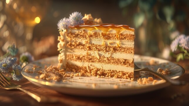 Medovik Cake Slice