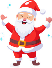 Santa Claus Christmas Character in Traditional Red Costume