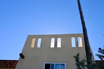 old building with blue sky