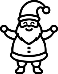 Santa Claus in Traditional Red Suit Holiday Character