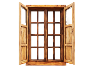 Window frames isolated on white background