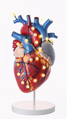Realistic Heart with Christmas Lights 
