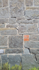 Vintage Stone Wall Texture Showing Crack and Brick Contrast