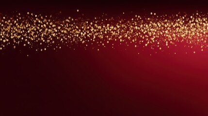 Elegant Gold Glitter Background on Deep Red Surface for Celebrations, Events, and Festive Occasions Providing a Touch of Luxury and Glamour
