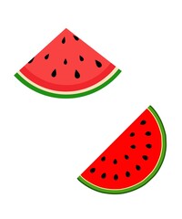 slice of watermelon icon on white background 