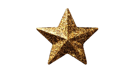 gold star isolated on transparent background