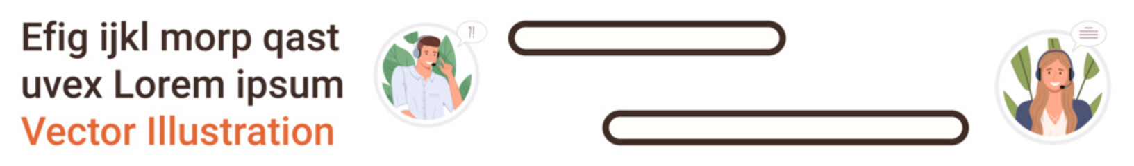 Digital communication, messaging interface, teamwork interaction, user profiles, mobile apps, social connection. Two characters connected by chat lines. Digital communication and messaging interface