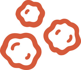 Hand drawn organic doodle shapes