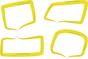 yellow colorful arrows pattern artistic speech bubbles
