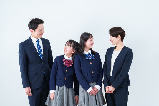 家族 親子 入学式 卒業式