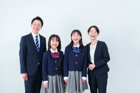 家族 親子 入学式 卒業式