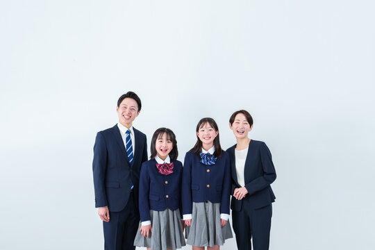 家族 親子 入学式 卒業式