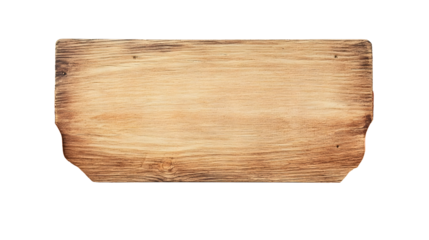 human hand holding blank demonstration wooden sign isolated on white