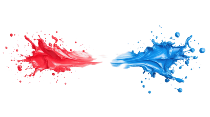 Vibrant Paint Brush Strokes on Transparent Background