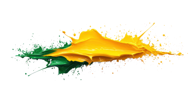 Colorful Brush Strokes on Clear Background