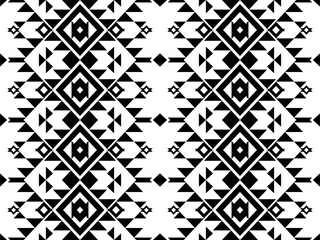 Ethnic seamless, Native patterns with simple shapes. Tribal and ethnic fabrics. Simple geometric pattern elements are best used in design, textile printing.