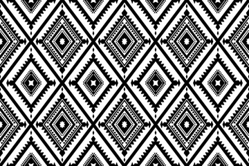 Ethnic seamless, Native patterns with simple shapes. Tribal and ethnic fabrics. Simple geometric pattern elements are best used in design, textile printing.