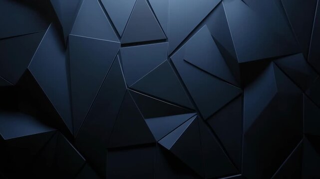 3D dark room with angular wall design