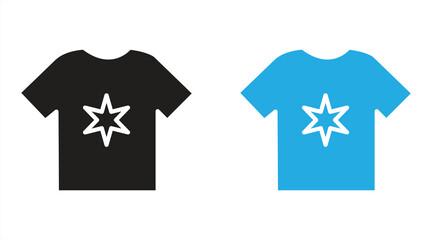 T-shirt icon outline - simple vector illustration