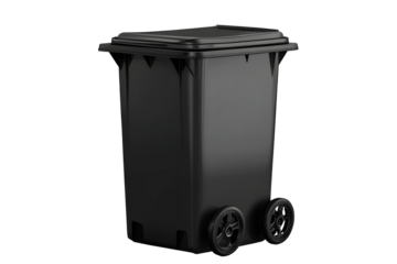 Trash can isolated on transparent background