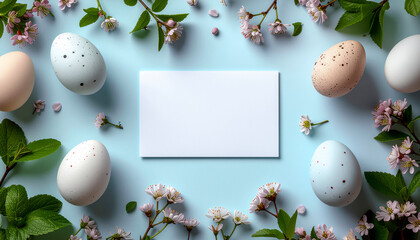 Easter Greeting Cards and Stationery Flat Lay — Pastel Holiday Card Design Photography
