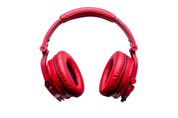 Red gaming headset isolated on white