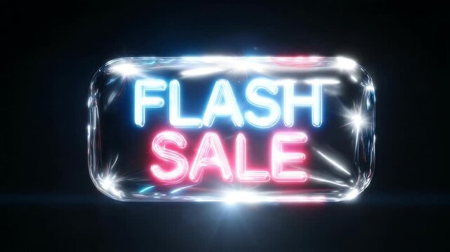 Special Limited Time Flash Sale Event Announcement with Neon Glow