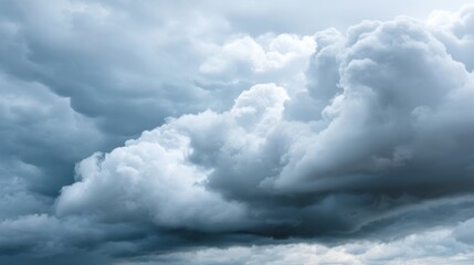 Obraz premium Dramatic Overcast Sky with Thick Clouds and Shades of Grey Creating a Moody Atmosphere for Various Creative Projects and Backgrounds