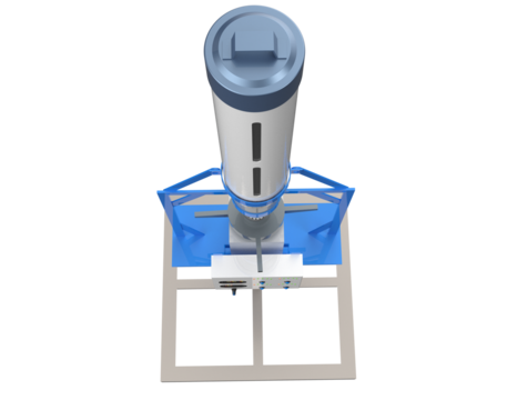 Automatic Fish Feeder Spreader: High-Resolution 3D Render of Centrifugal Rotary Feeding Machine for Commercial Aquaculture and Industrial Technology. Isolated PNG Cutout of Automated Feeding System.