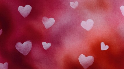Obraz premium Soft Heart Patterns on a Red and Pink Background for Romantic Themes in Art, Design, and Celebrations of Love and Affection in Various Media