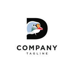 Letter D King Eider Logo Icon Vector