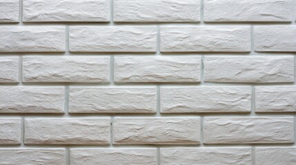 Fototapeta premium Textured White Brick Wall in Modern Interior for Decoration and Renovation Ideas, Suitable for Home, Office, or Commercial Spaces