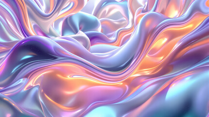 Abstract Liquid Glass Art in Organic Shapes, Modern Fluid Design, Contemporary Art Style, Minimalist Artwork