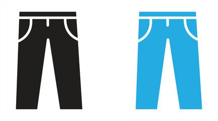 trousers vector icon, white background, vector illustration