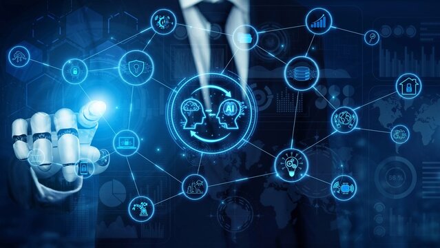 AI enables collaborative intelligence by linking robotics, machine learning, and data systems to automate operations and improve real-time decision-making. Marrow