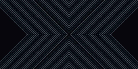 Dark blue abstract background with shining geometric lines. Modern shiny blue rounded square lines pattern. Elegant graphic design. Futuristic technology concept