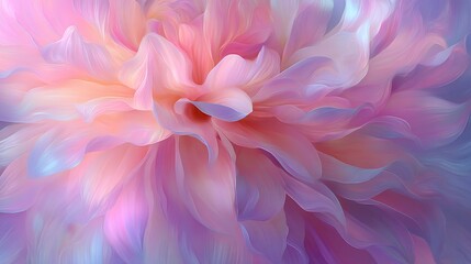 Obraz premium Soft Pastel Floral Abstract Art with Delicate Swirls and Layers