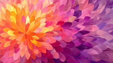 Fototapeta premium Colorful Floral Background with Vibrant Petals in Gradient Shades