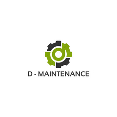 Obraz premium d initial Gear industry logo designs concept vector