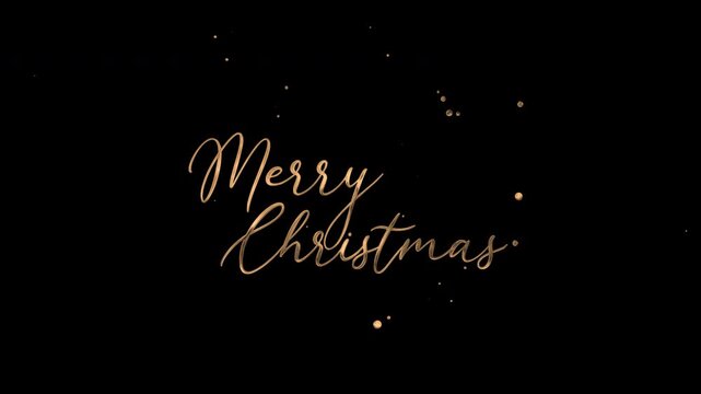 Elegant golden text script of merry christmas suitable for holiday greetings, social media posts, invitations, and festive design projects.